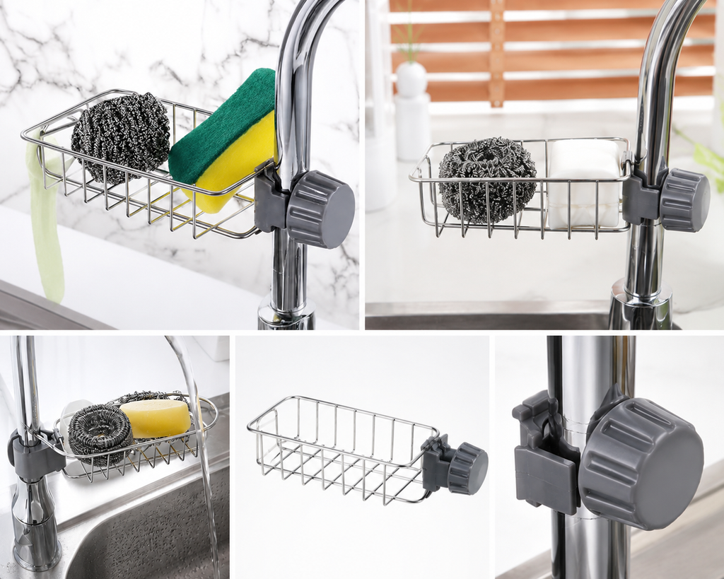 Kitchen sink sponge holder