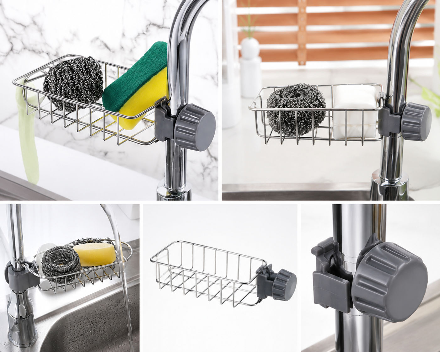 Kitchen sink sponge holder